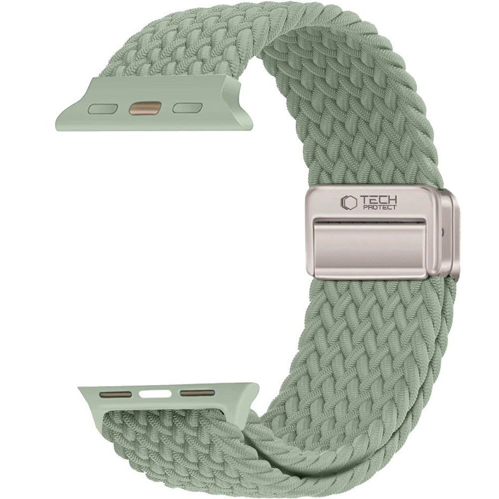 Armband für Apple Watch 44/45/46/49 mm, Tech-Protect Nylonmag, Pistazienfarben (3/8)