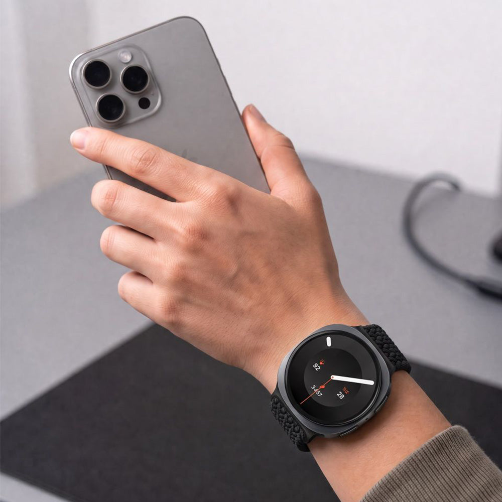 Armband für Galaxy Watch 9 40 mm / 44 mm / 8 40 mm / 44 mm / 8 Classic, Tech-Protect Nylonmag, Schwarz