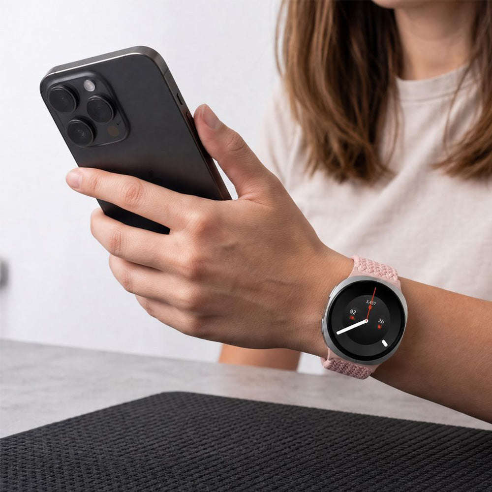 Armband für Galaxy Watch 9 40 mm / 44 mm / 8 40 mm / 44 mm / 8 Classic, Tech-Protect Nylonmag, Rosa
