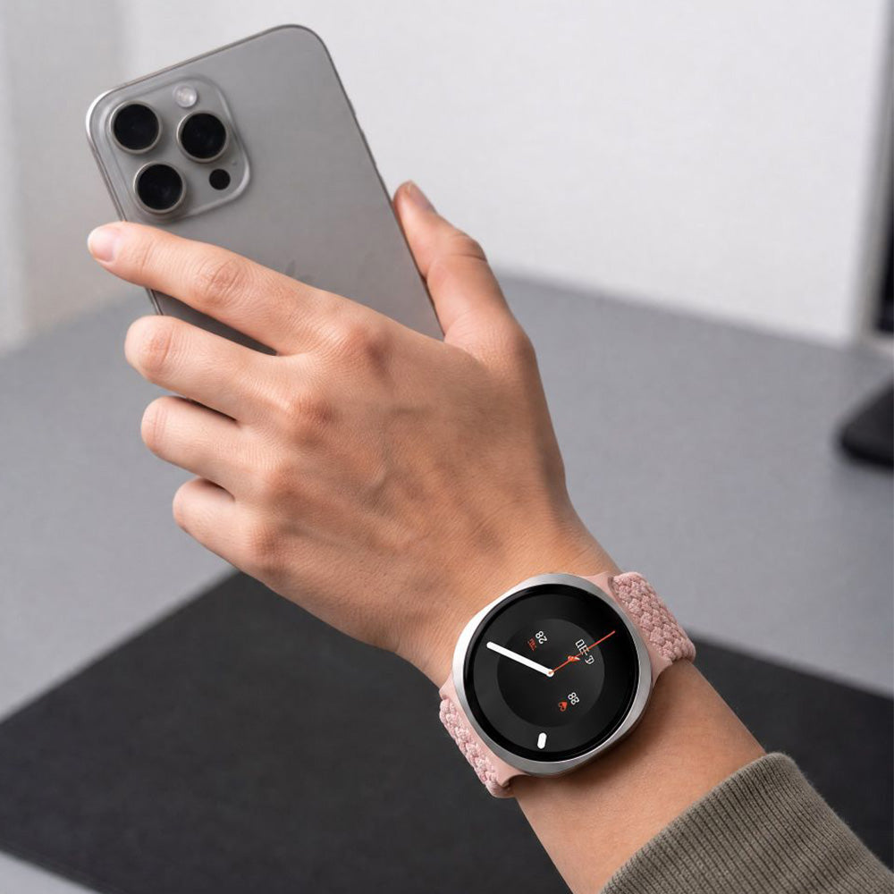 Armband für Galaxy Watch 9 40 mm / 44 mm / 8 40 mm / 44 mm / 8 Classic, Tech-Protect Nylonmag, Rosa