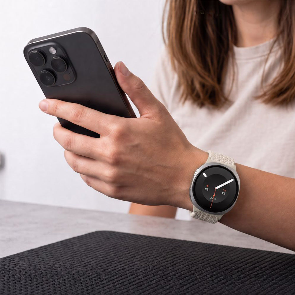 Armband für Galaxy Watch 9 40 mm / 44 mm / 8 40 mm / 44 mm / 8 Classic, Tech-Protect Nylonmag, Beige