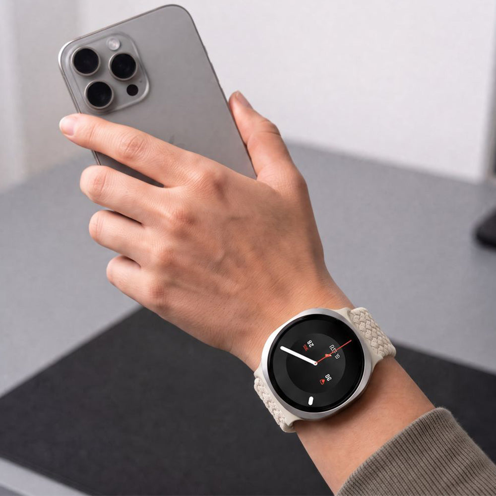 Armband für Galaxy Watch 9 40 mm / 44 mm / 8 40 mm / 44 mm / 8 Classic, Tech-Protect Nylonmag, Beige