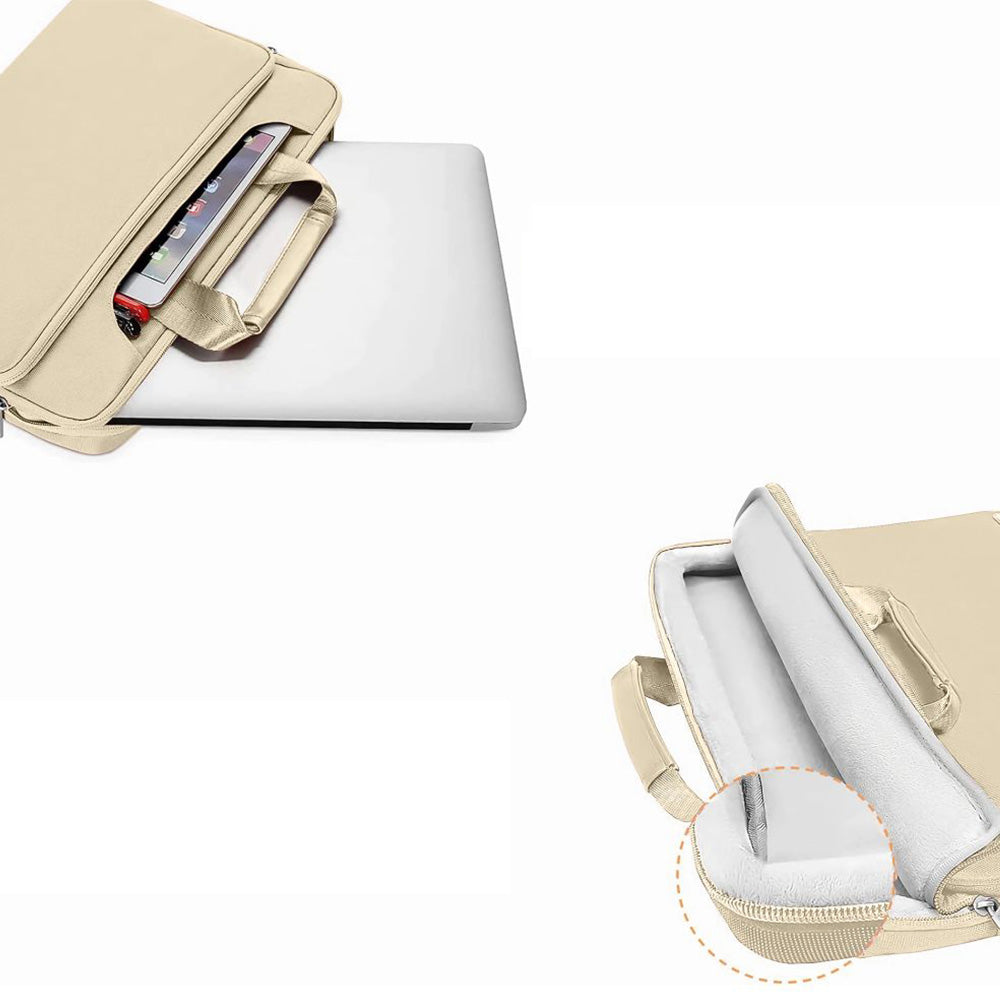 Umhängetasche für 13-14“ Laptop, Tech-Protect Pocket Bag, Beige