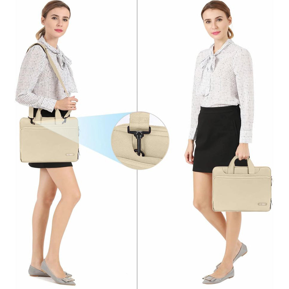 Umhängetasche für 13-14“ Laptop, Tech-Protect Pocket Bag, Beige