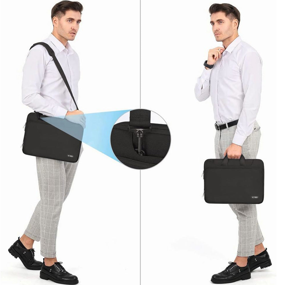 Umhängetasche für 15-16“ Laptop, Tech-Protect Pocket Bag, Schwarz