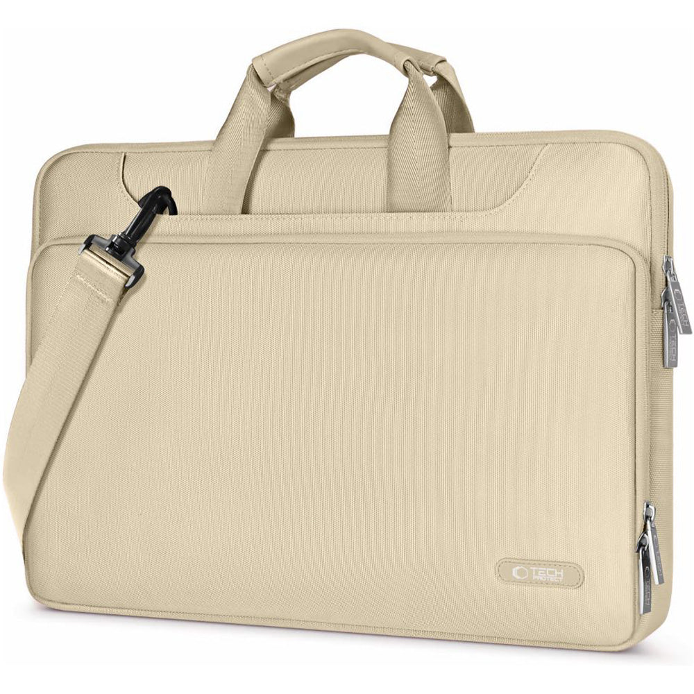 Umhängetasche für 15-16“ Laptop, Tech-Protect Pocket Bag, Beige