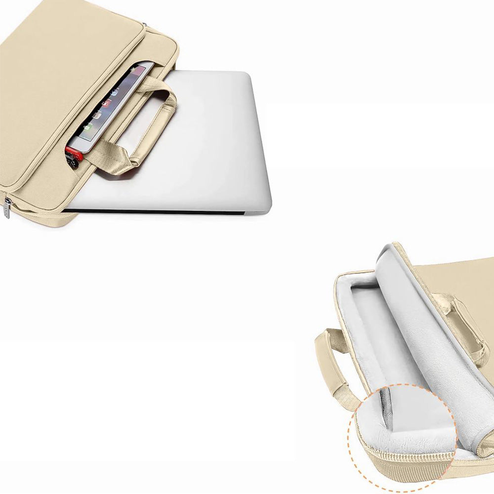 Umhängetasche für 15-16“ Laptop, Tech-Protect Pocket Bag, Beige