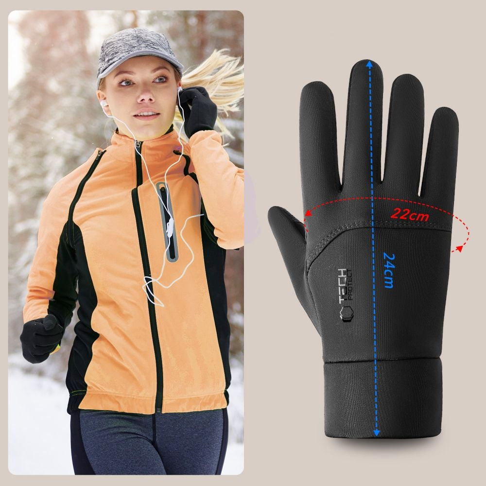 Tech-Protect WG01 Winter Touchscreen-Handschuh M, Schwarz