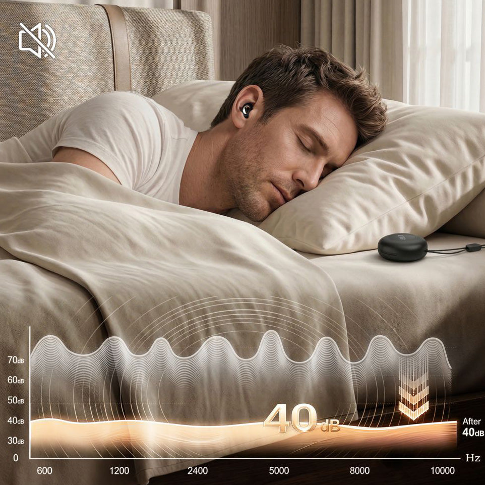 Silikon-Ohrstöpsel Tech-Protect QuietFit, Schwarz