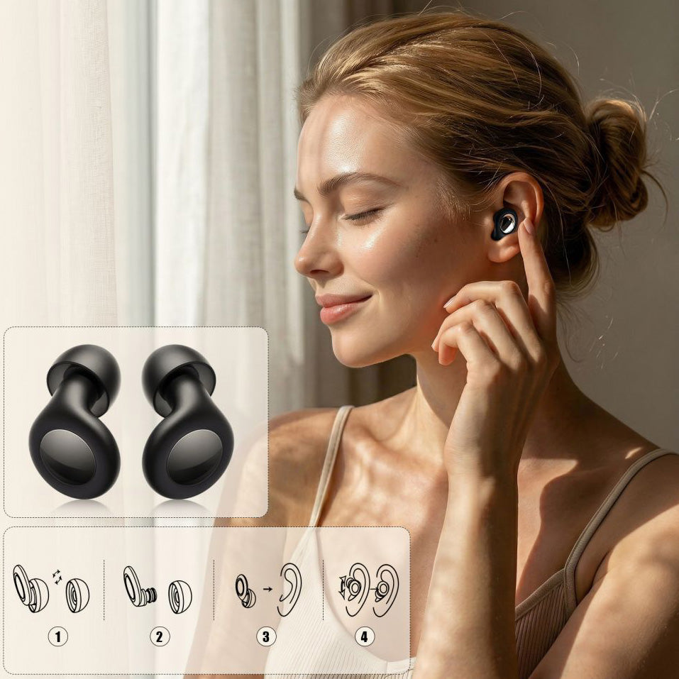 Silikon-Ohrstöpsel Tech-Protect QuietFit, Schwarz