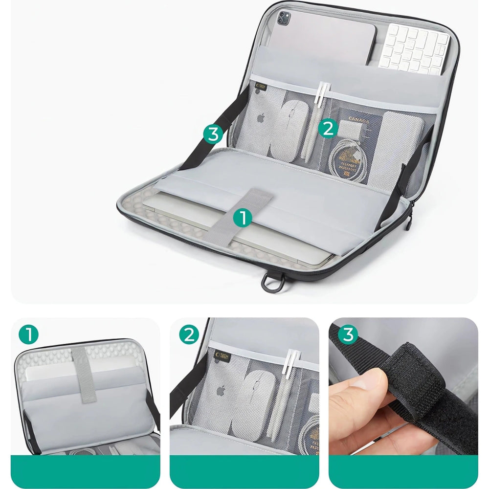 Laptoptasche für 13-14“ Laptop, Tech-Protect Ranger-x Tactical Bag, Schwarz