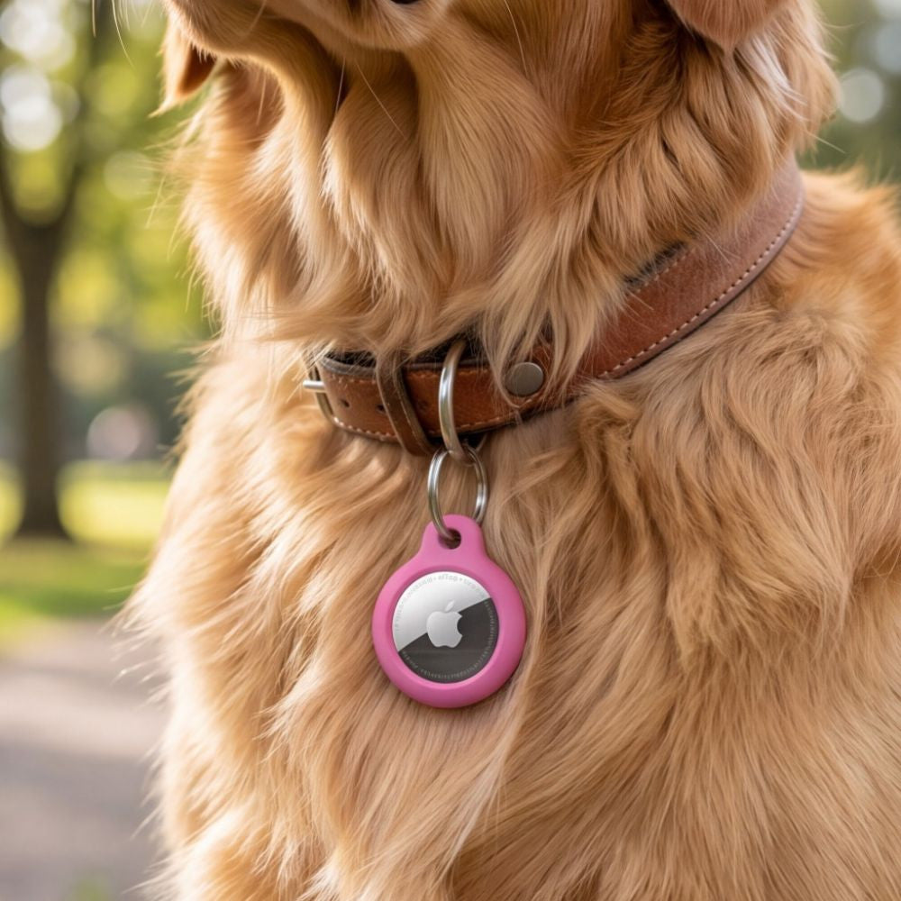 Schutzhülle / Schlüsselanhänger für Apple AirTag, Tech-Protect Rough, Rosa