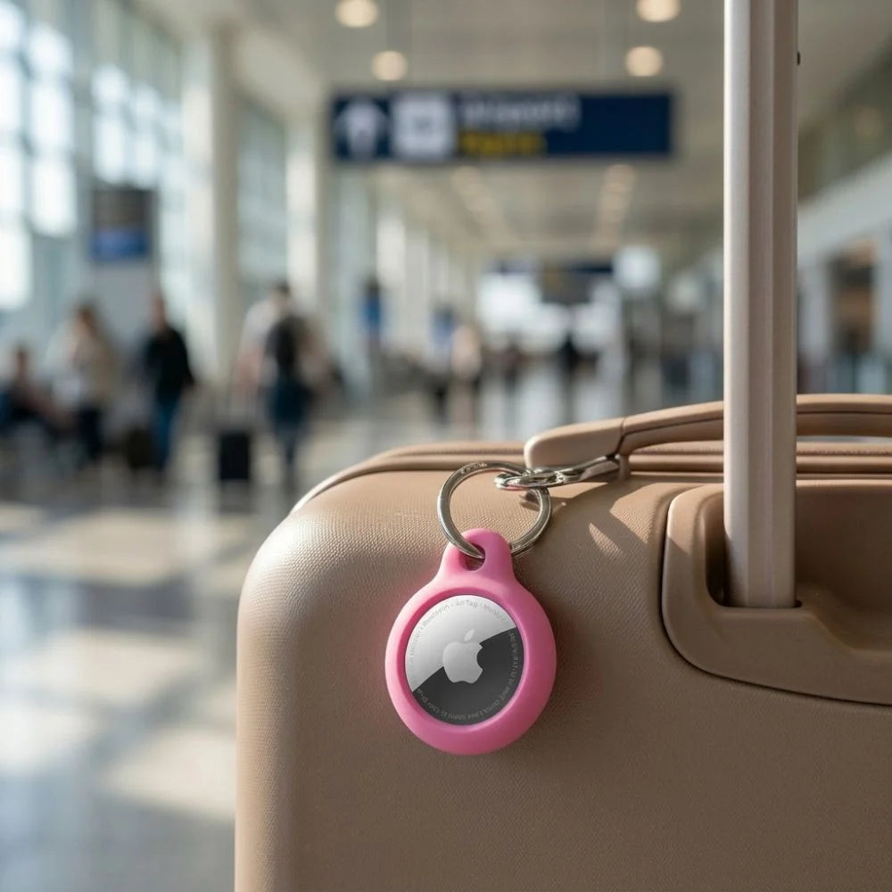 Schutzhülle / Schlüsselanhänger für Apple AirTag, Tech-Protect Rough, Rosa