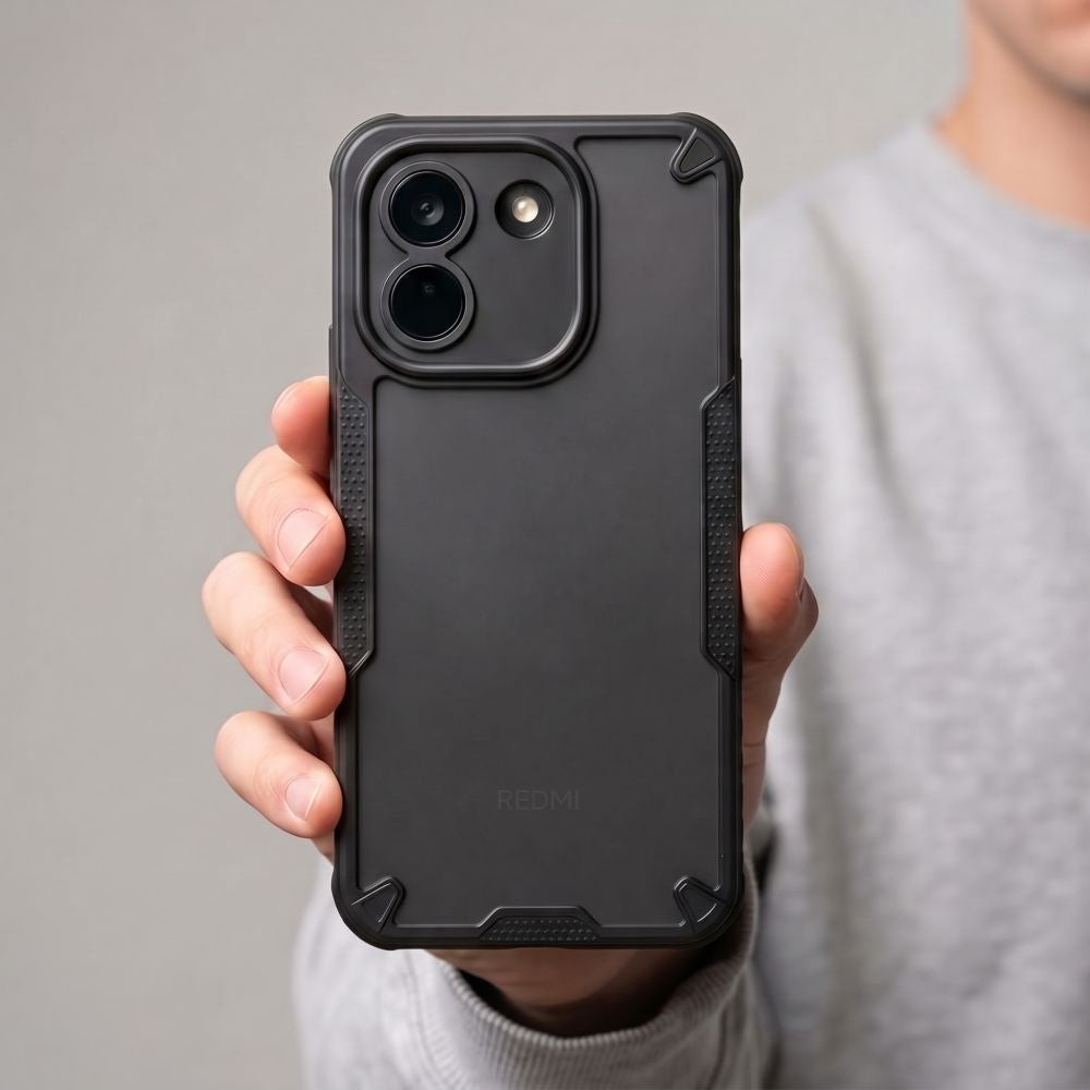Handyhülle für Xiaomi Redmi Note 17 Pro Max 5G, Tech-Protect Rugged Shield, mattes Rauchfarben mit schwarzem Rahmen (5/7)