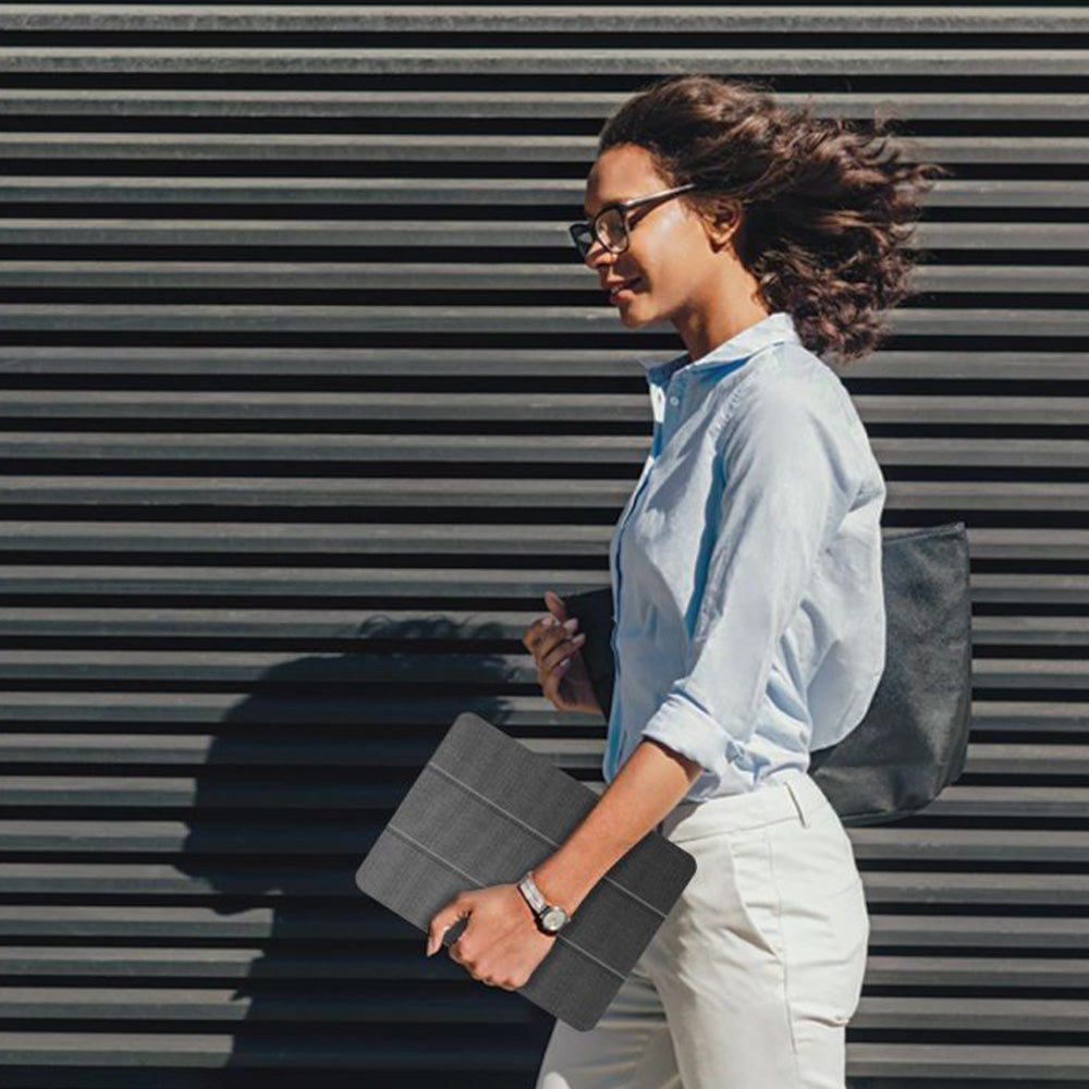 Schutzhülle für Galaxy Tab A11 / Tab A9, Tech-Protect SC Pen Canvas, Schwarz-Grau