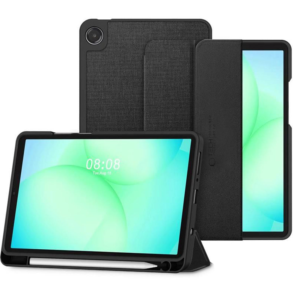 Schutzhülle für Galaxy Tab A11 / Tab A9, Tech-Protect SC Pen Canvas, Schwarz