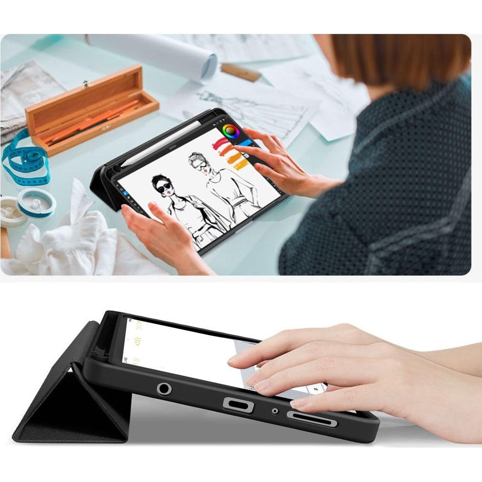Schutzhülle für Galaxy Tab A11 Plus / Tab A9 Plus, Tech-Protect SC Pen Canvas, Schwarz