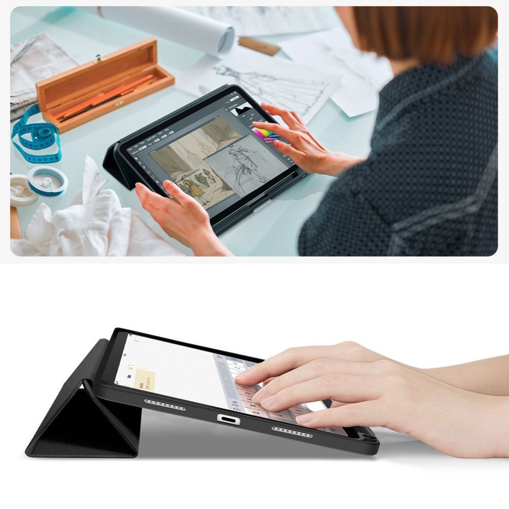 Schutzhülle für iPad 11 / 10 gen. 2025 / 2022, Tech-Protect SC Pen Canvas, Schwarz