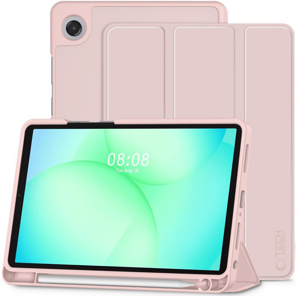 Schutzhülle mit Klappe für Galaxy Tab A11 Plus / A9 Plus, Tech-Protect SC Pen, Rosa