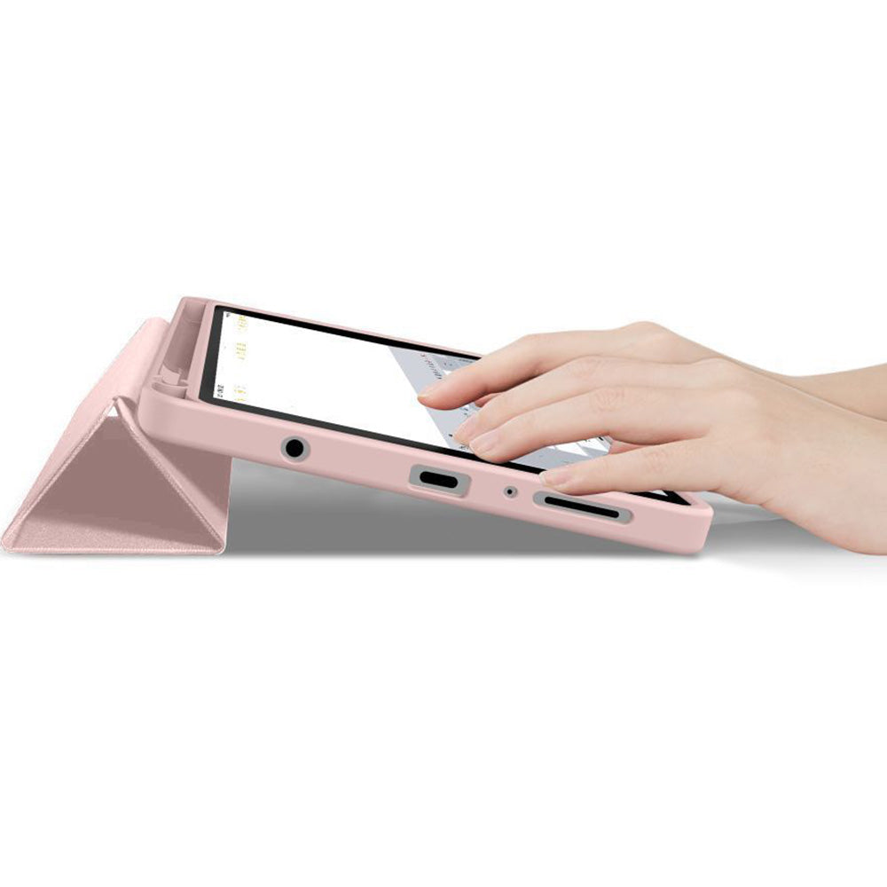 Schutzhülle mit Klappe für Galaxy Tab A11 Plus / A9 Plus, Tech-Protect SC Pen, Rosa