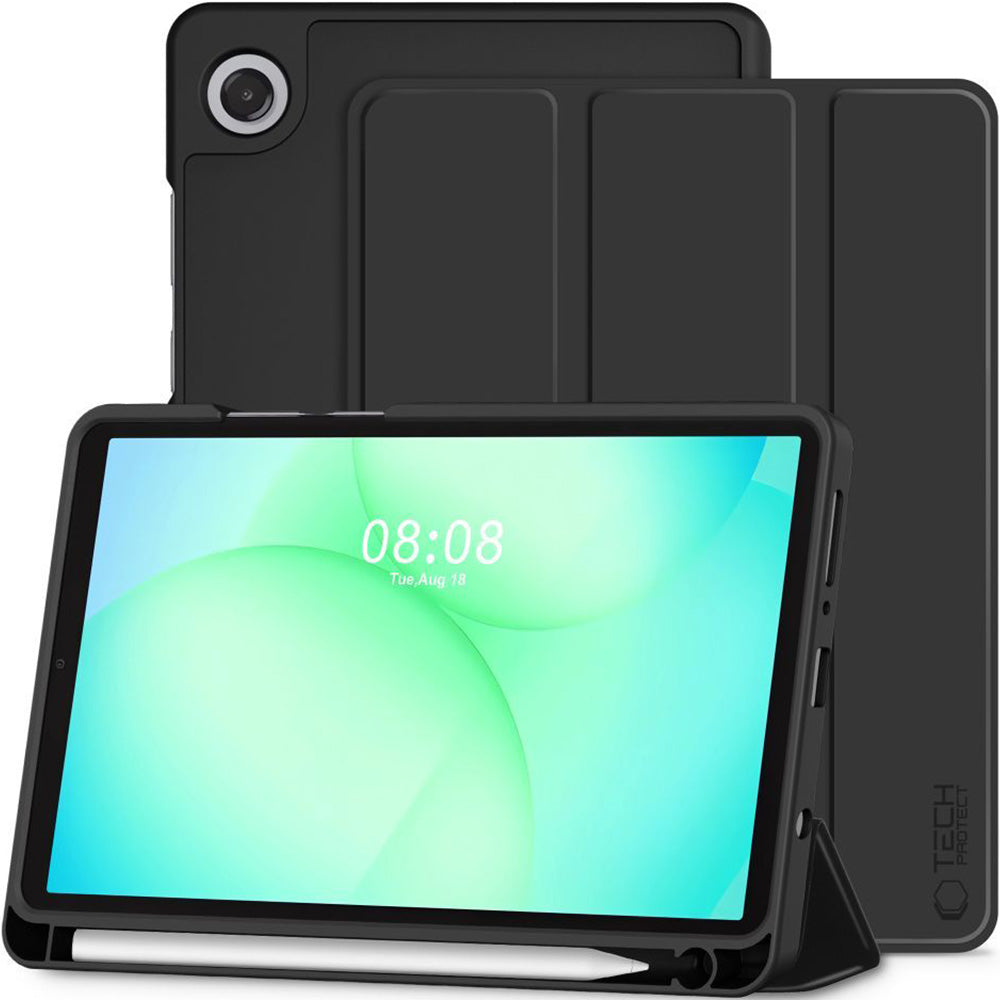 Schutzhülle mit Klappe für Galaxy Tab A11 / Tab A9, Tech-Protect SC Pen, Schwarz