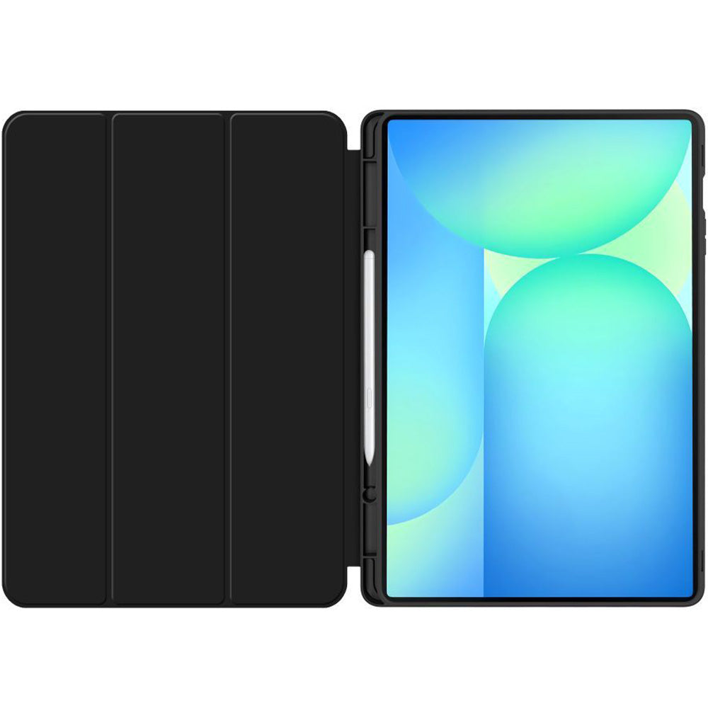 Schutzhülle mit Klappe für Galaxy Tab S10 FE Plus, Tech-Protect SC Pen, Schwarz