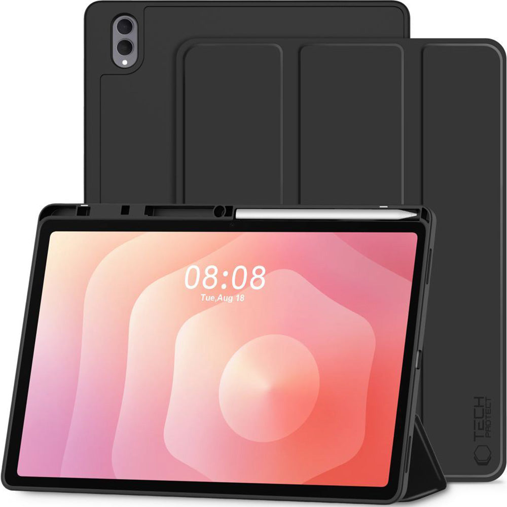 Schutzhülle mit Klappe für Galaxy Tab S11 Ultra / S10 Ultra / S9 Ultra / S8 Ultra, Tech-Protect SC Pen, Schwarz