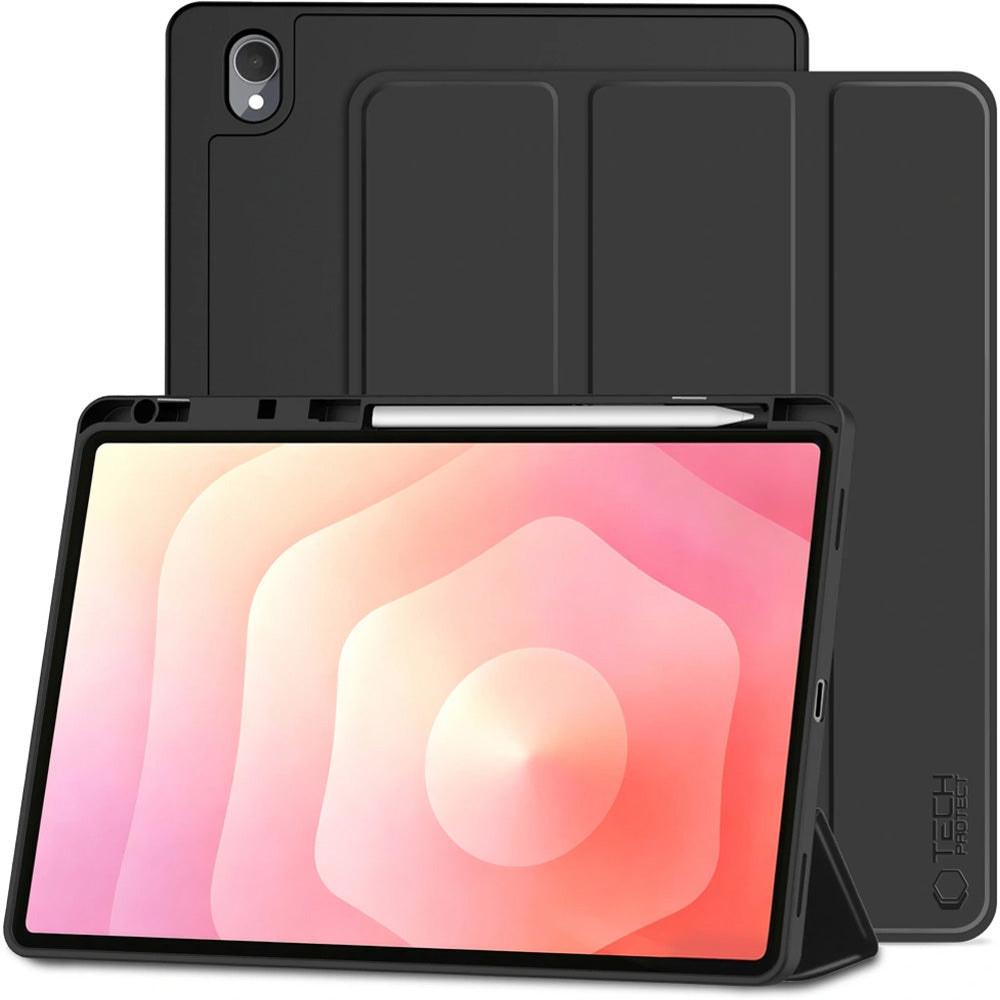 Schutzhülle mit Klappe für Galaxy Tab S12 Plus, Tech-Protect SC Pen, Schwarz (1/11)