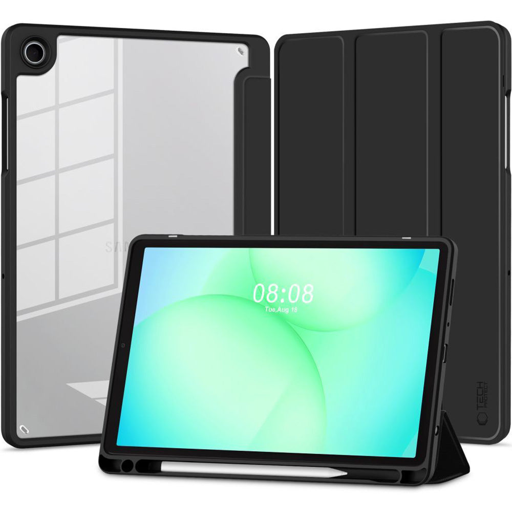 Schutzhülle mit Klappe für Galaxy Tab A11 / Tab A9, Tech-Protect SC Pen Hybrid, Schwarz