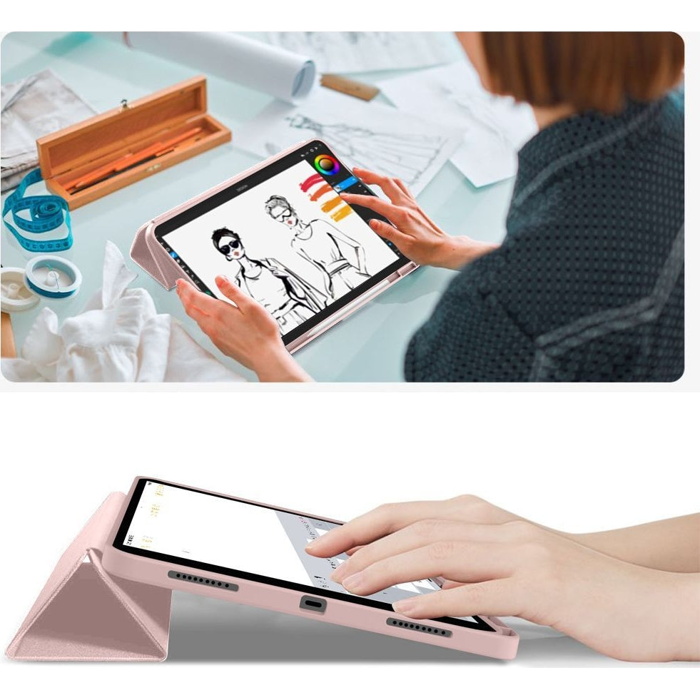 Schutzhülle mit Klappe für Apple iPad Pro 11 2024/2025, Tech-Protect SC Pen, Rosa