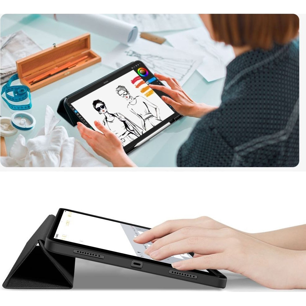 Schutzhülle mit Klappe für Apple iPad Pro 13 2024/2025, Tech-Protect SC Pen, Schwarz