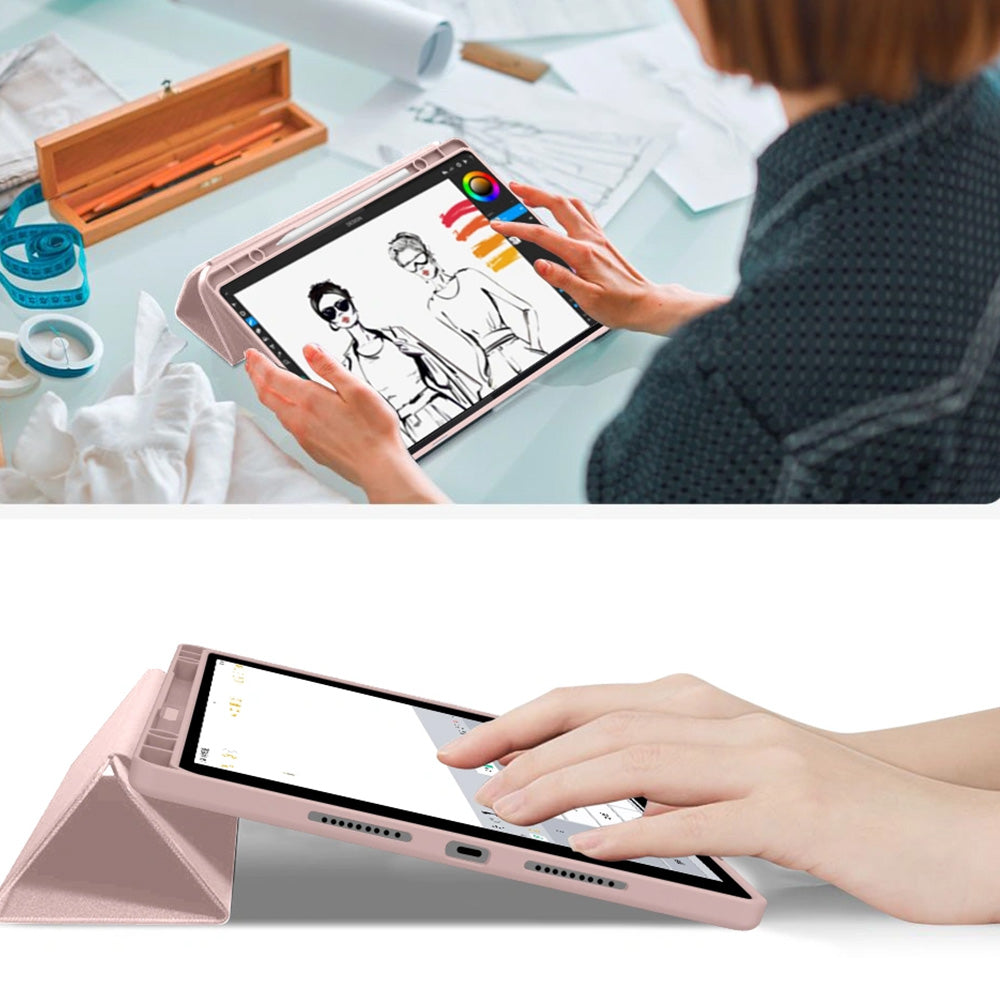 Schutzhülle mit Klappe für Lenovo Idea Tab Plus 12.1, Tech-Protect SC Pen, Rosa