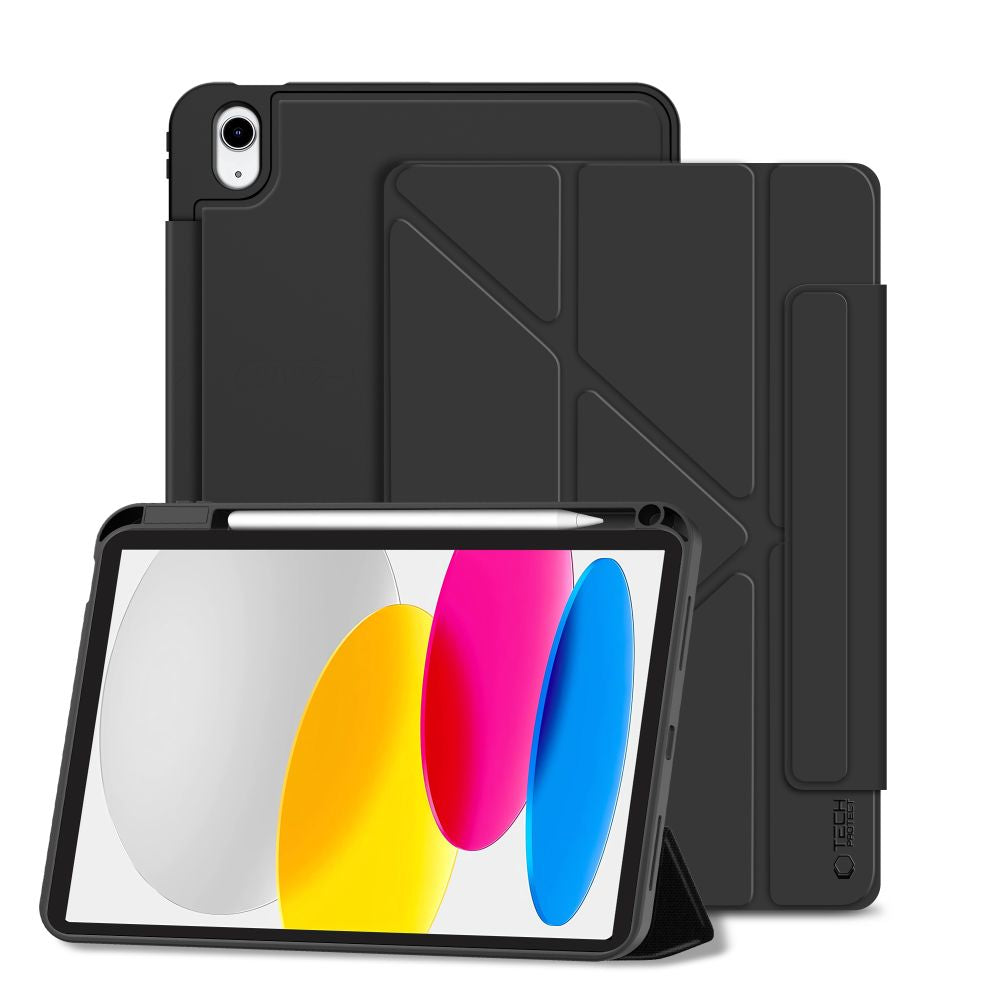 Schutzhülle mit Magnetklappe für iPad 11 / 10 gen. 2025 / 2022, Tech-Protect SC Pen Origami, Schwarz