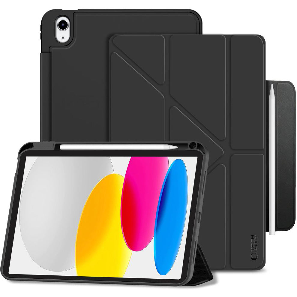 Schutzhülle mit Magnetklappe für iPad 11 / 10 gen. 2025 / 2022, Tech-Protect SC Pen Origami, Schwarz