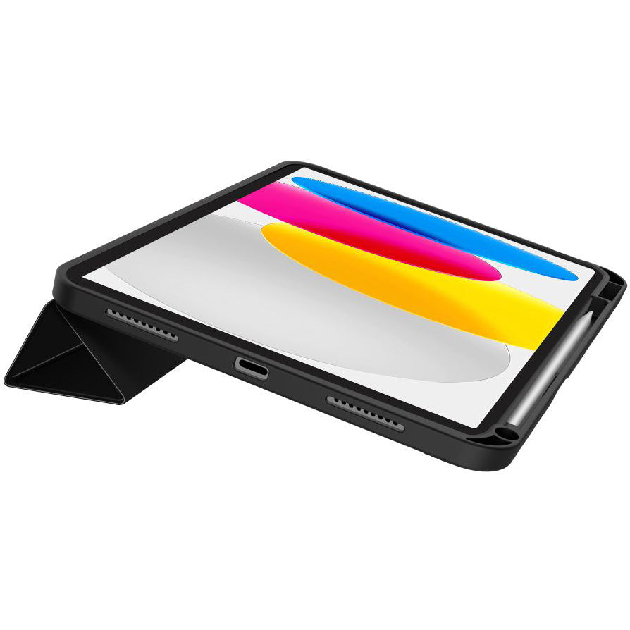 Schutzhülle mit Magnetklappe für iPad 11 / 10 gen. 2025 / 2022, Tech-Protect SC Pen Origami, Schwarz