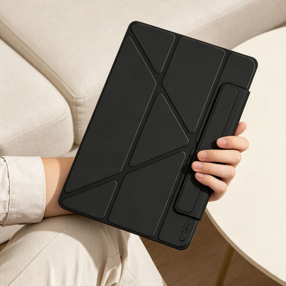 Schutzhülle mit Magnetklappe für iPad 11 / 10 gen. 2025 / 2022, Tech-Protect SC Pen Origami, Schwarz