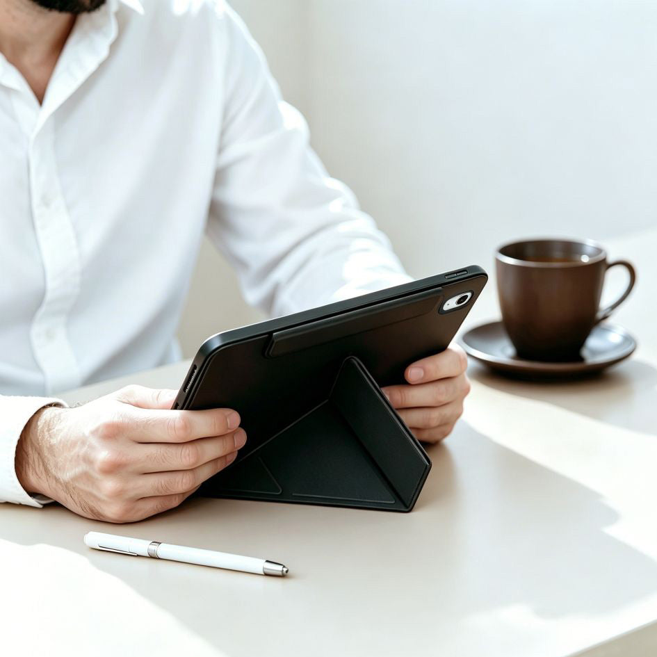 Schutzhülle mit Magnetklappe für iPad 11 / 10 gen. 2025 / 2022, Tech-Protect SC Pen Origami, Schwarz