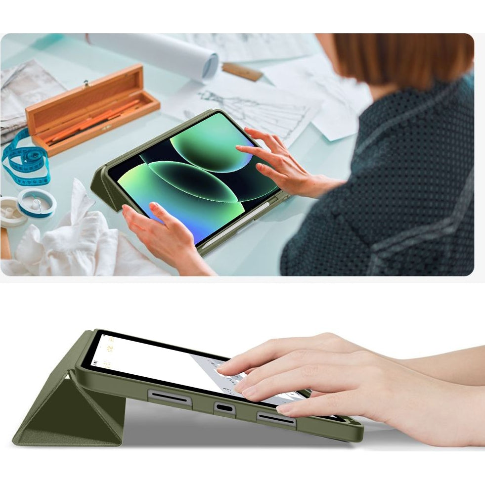 Schutzhülle mit Klappe für Xiaomi Pad 8 / 8 Pro / 7 / 7 Pro, Tech-Protect SC Pen, Grün