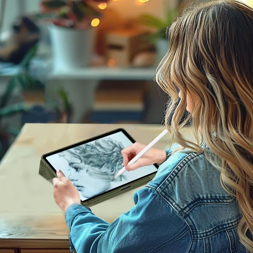 Schutzhülle mit Klappe für Xiaomi Pad 8 / 8 Pro / 7 / 7 Pro, Tech-Protect SC Pen, Grün