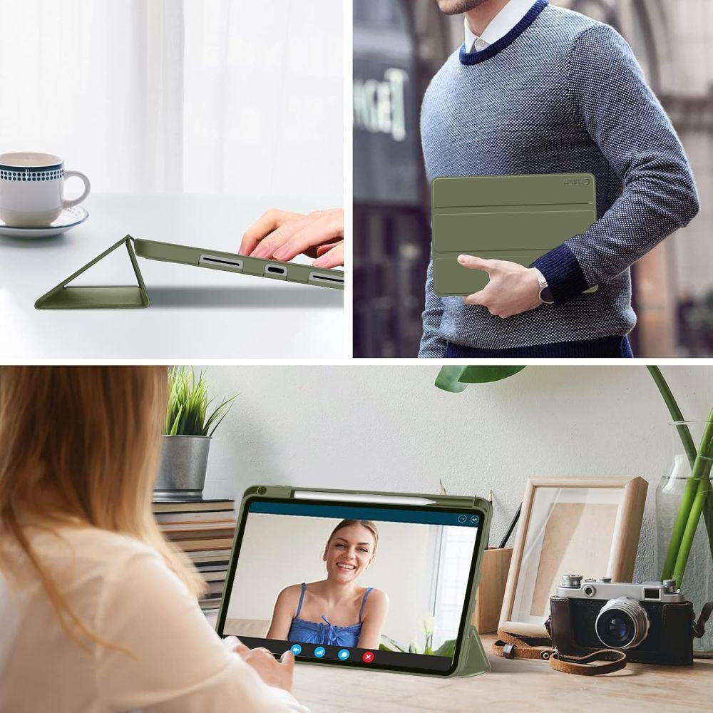 Schutzhülle mit Klappe für Xiaomi Pad 8 / 8 Pro / 7 / 7 Pro, Tech-Protect SC Pen, Grün