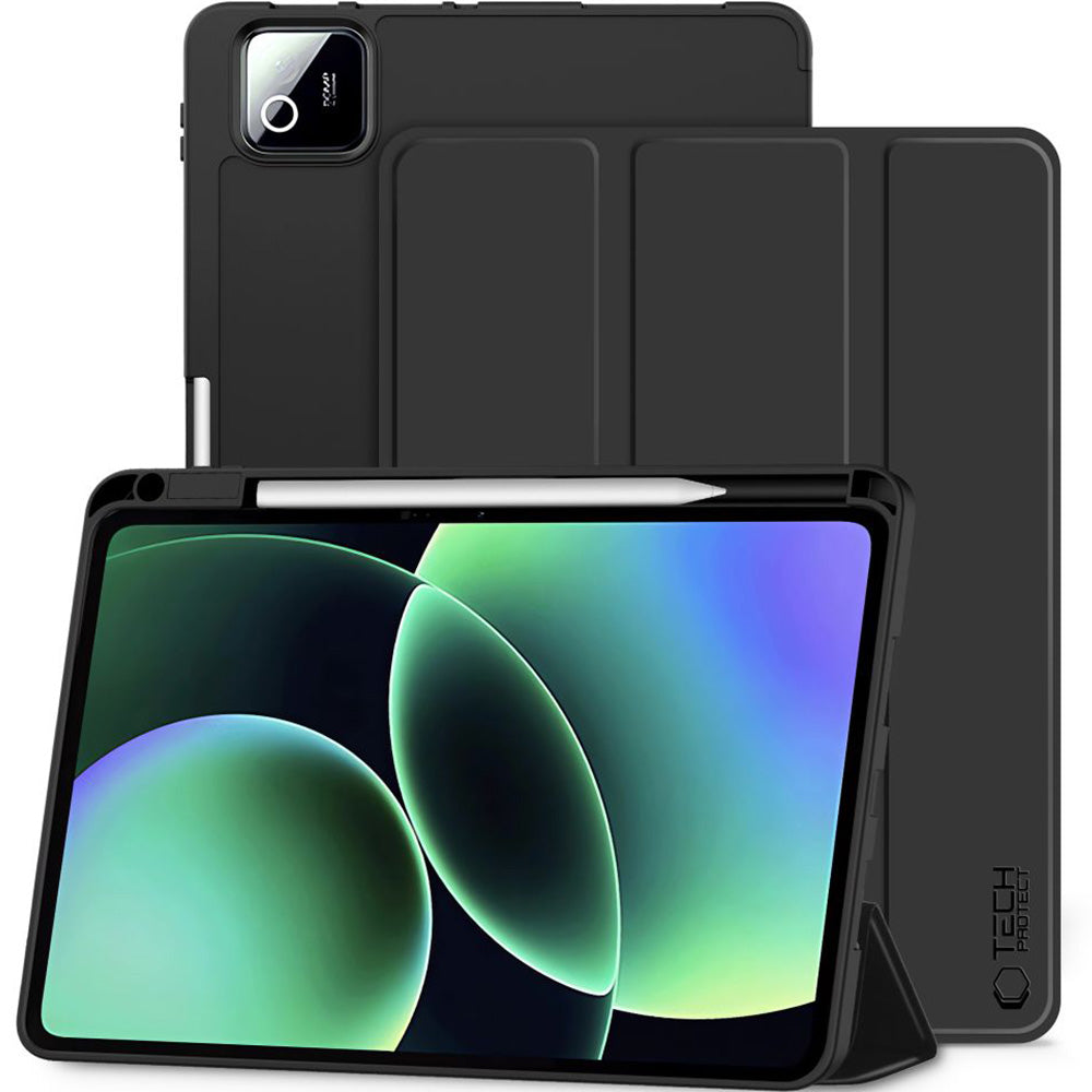 Schutzhülle mit Klappe für Xiaomi Pad 8 / 8 Pro / 7 / 7 Pro, Tech-Protect SC Pen, Schwarz