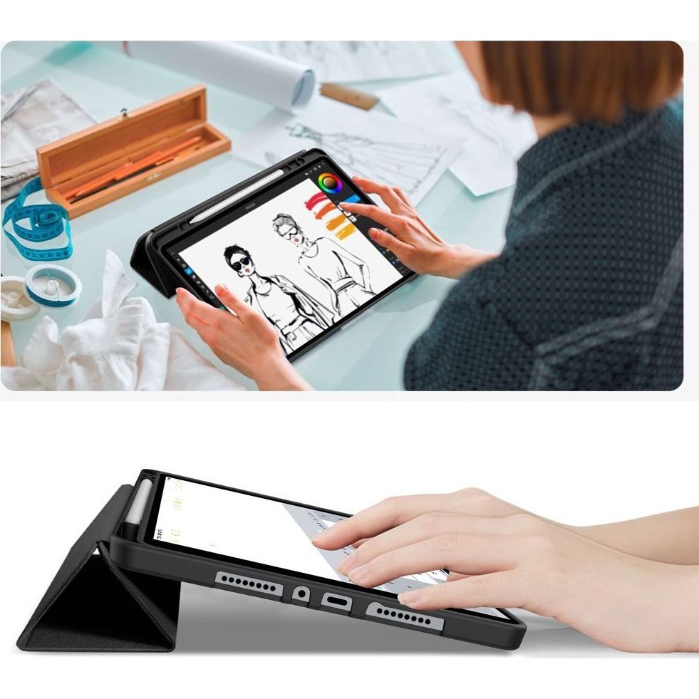 Schutzhülle mit Klappe für Xiaomi Redmi Pad 2 Pro, Tech-Protect SC Pen, Schwarz