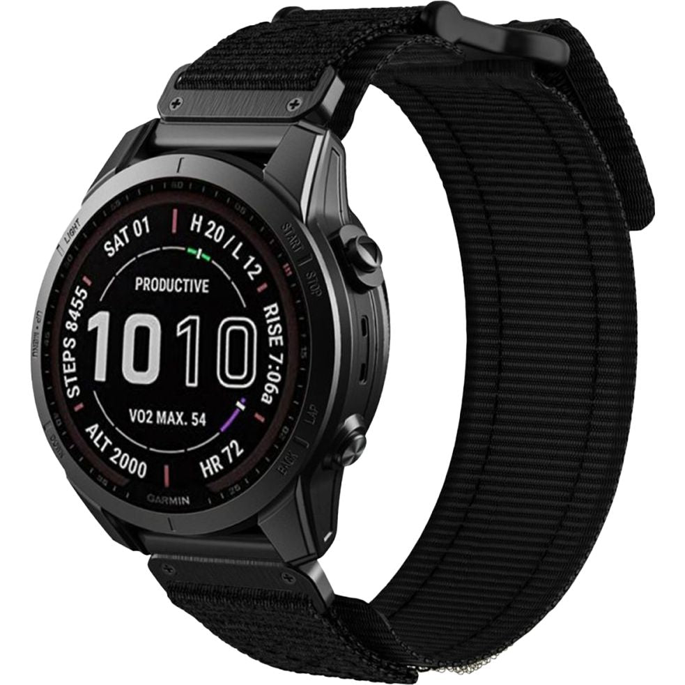 Armband für Garmin Fenix 8 (51 mm) / 7X Pro / 7X / 6X Pro, Tech-Protect Scout Pro, QuickFit 26 mm, Schwarz