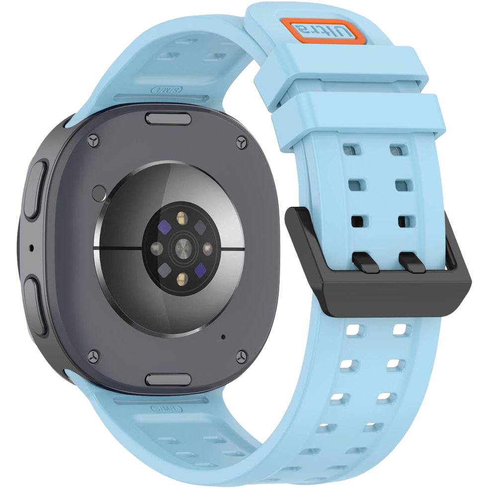 Perforiertes Armband für Galaxy Watch 9 40 mm / 44 mm / 8 40 mm / 44 mm / 8 Classic 46 mm, Tech-Protect Silicone Air, Blau