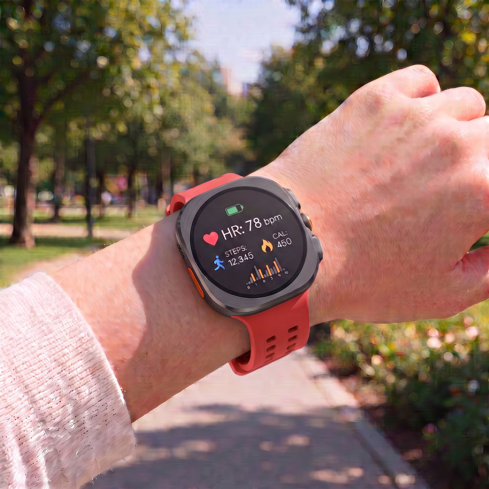 Perforiertes Armband für Galaxy Watch Ultra 2 / Ultra, Tech-Protect Silicone Air, Rot