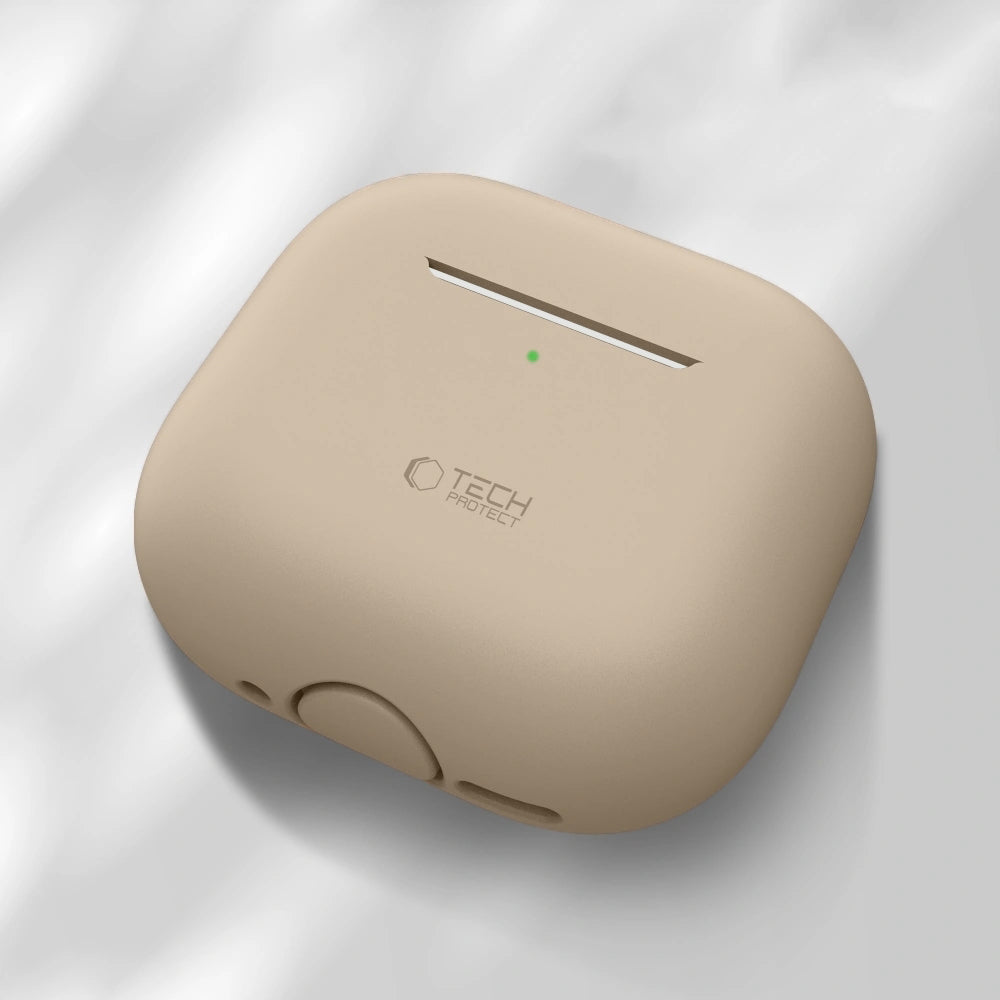 Schutzhülle für Apple AirPods 4, Tech-Protect Silicone, Beige
