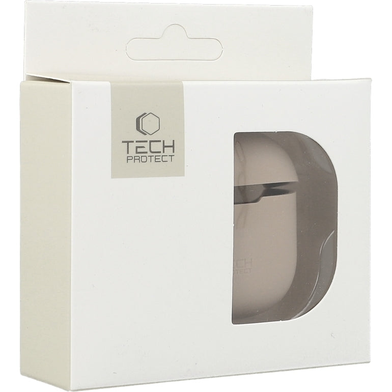 Schutzhülle für Apple AirPods 4, Tech-Protect Silicone, Beige