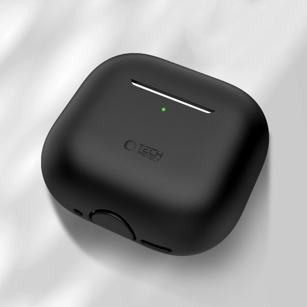 Schutzhülle für Apple AirPods 4, Tech-Protect Silicone, Schwarz