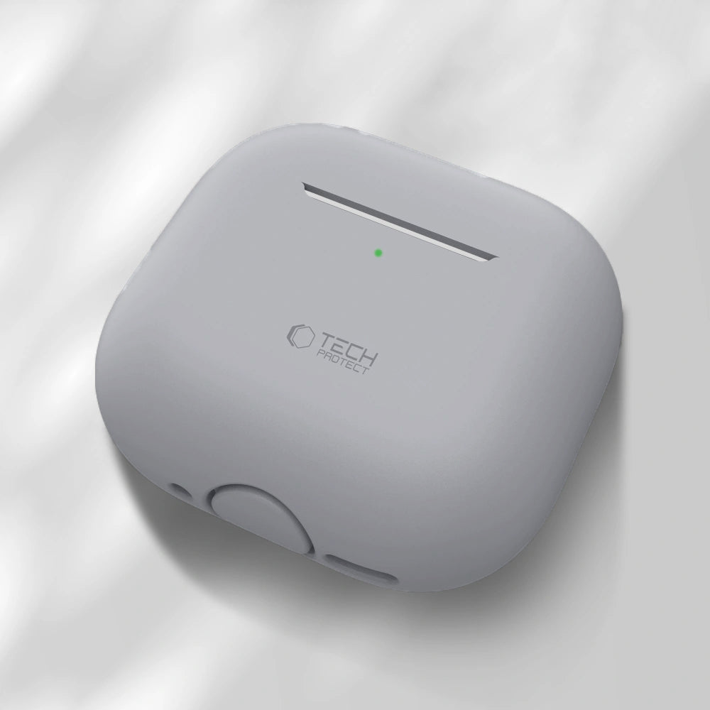 Schutzhülle für Apple AirPods 4, Tech-Protect Silicone, Grau
