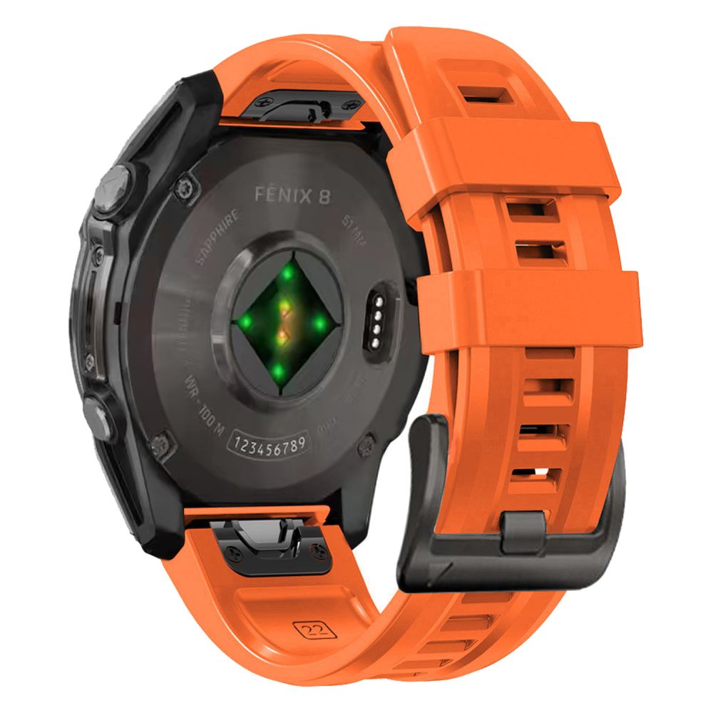 Armband für Garmin Fenix 43mm 8/ 7s/ 6s Pro/ 6s/ 5s Plus/ 5s, Tech-Protect Silicone, Orange